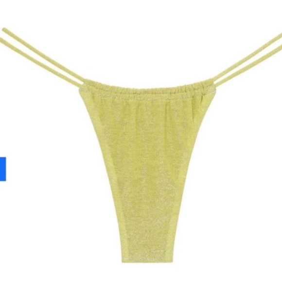 New! Montce brasil bikini bottom limon sparkle cheeky thong 24647 - Picture 2 of 12